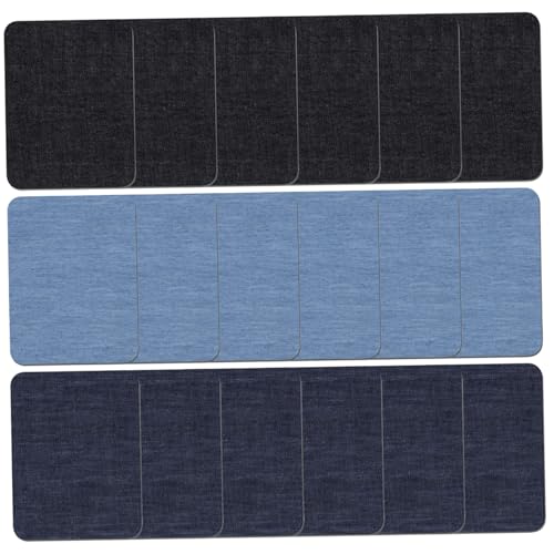 Bügeln auf Flecken für Kleidung, 18 Stück Eisen auf Flecken, 5x4 Zoll 3 Farben Denim für Jeans, DIY -Reparatur, Handwerk, Verzierung Bügeln auf Flecken für Kleidung, 18 Stück Eisen auf Flecken, 5x4 Zoll 3 Farben Denim für Jeans, DIY -Reparatur, Handwerk, Verzierung von Weduspaty