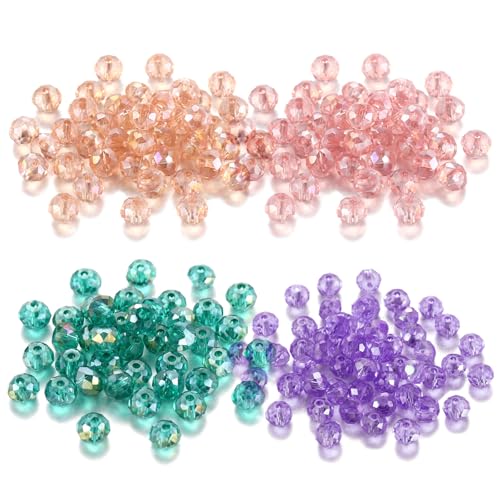 Glasperlen 6mm, 400pcs Facett -Perlen, 4 Farben rundes Glas 6 mm mit Loch für DIY -Armband Halskette Schmuck Herstellung Handgemachtes Handwerk Glasperlen 6mm, 400pcs Facett -Perlen, 4 Farben rundes Glas 6 mm mit Loch für DIY -Armband Halskette Schmuck Herstellung Handgemachtes Handwerk von Weduspaty