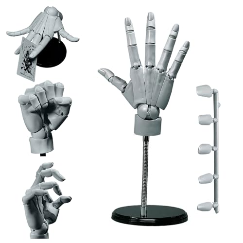 Handmodell zum Zeichnen, Handmodell 1: 1 artikuliertes Mannequin bewegbares Gelenk 16x8in Manikin zum Zeichnen, Malerei, Skizzieren, Grau von Weduspaty