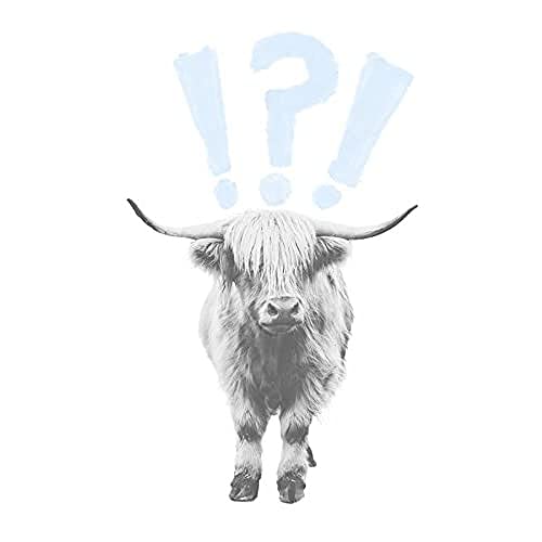 Scottish Highland Hairy Coo Cow Surprised Expression Scotland Art Print von Wee Blue Coo