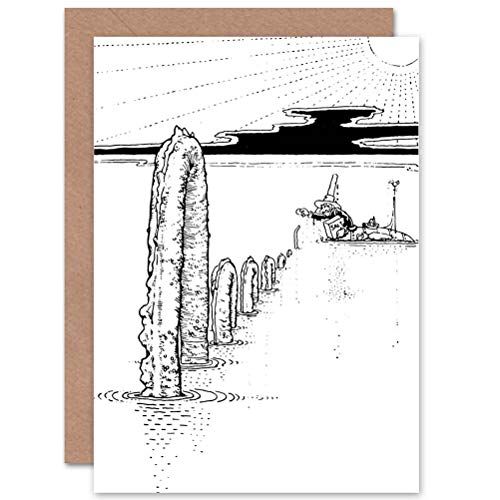 Wee Blue Coo UNCLE LUBIN LOCH NESS MONSTER HEATH ROBINSON ART GREETINGS CARD von Wee Blue Coo