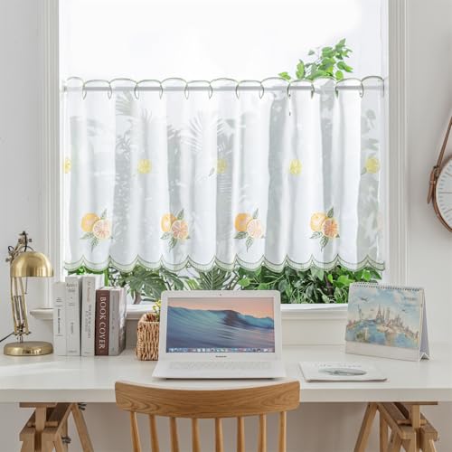 WeeQil Bistro Küchen Scheibengardine Kurzstores Gardinen Modern Küche Kurz Transparent Landhaus Bistrogardine Kurzgardine Kinderzimmer Höhe 45 60 cm Hoch mit Stickerei Motiv 1 Stück, HxB 60x90cm WeeQil Bistro Küchen Scheibengardine Kurzstores Gardinen Modern Küche Kurz Transparent Landhaus Bistrogardine Kurzgardine Kinderzimmer Höhe 45 60 cm Hoch mit Stickerei Motiv 1 Stück, HxB 60x90cm von WeeQil