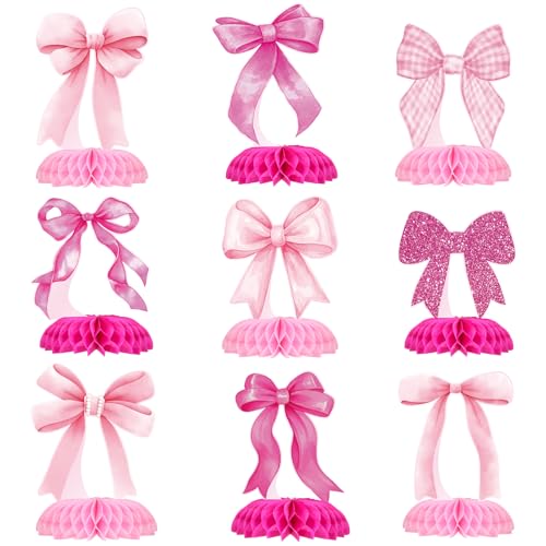 Weekgrat 9 Stück rosa Schleife Waben-Mittelstücke Kokette Party Dekorationen 3D Hot Pink Schleife Tischdekoration für Hochzeit Junggesellinnenabschied Brautparty Frauen Geburtstag Party Supplies Weekgrat 9 Stück rosa Schleife Waben-Mittelstücke Kokette Party Dekorationen 3D Hot Pink Schleife Tischdekoration für Hochzeit Junggesellinnenabschied Brautparty Frauen Geburtstag Party Supplies von Weekgrat