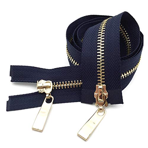 1Pcs 80/100 / 120cm Auto Lock-Metallreißverschluss-Gold-Doppel-Slider Reißverschluss für Jacken-Mantel-DIY-Tasche Kleidung, Dunkelblau, 5# 80cm 1Pcs 80/100 / 120cm Auto Lock-Metallreißverschluss-Gold-Doppel-Slider Reißverschluss für Jacken-Mantel-DIY-Tasche Kleidung, Dunkelblau, 5# 80cm von Weeksu