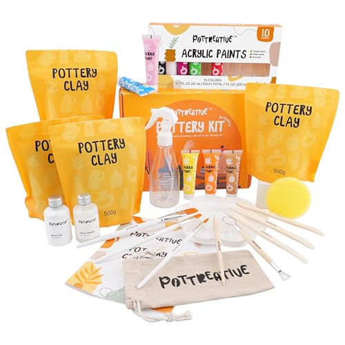 Lufttrocknendes Ton Töpferkit für Anfänger DIY TonTöpferei Starter-Kit enthält lufttrocknenden Ton, Anleitung, Modellierwerkzeuge, Heim-Töpfergeschenk für Festival und Jubiläum Lufttrocknendes Ton Töpferkit für Anfänger DIY TonTöpferei Starter-Kit enthält lufttrocknenden Ton, Anleitung, Modellierwerkzeuge, Heim-Töpfergeschenk für Festival und Jubiläum von Weelens Tec