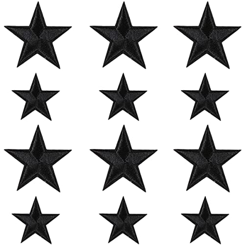 Weenkeey 12 Stück Stern Gestickte Aufnäher Pentagramm Aufnähen Patches Fünfzackiger Stern Aufbügeln Applikationen für Kleid Jeans Jacken Hüte Taschen Schuhe - 2 Größen Schwarz Weenkeey 12 Stück Stern Gestickte Aufnäher Pentagramm Aufnähen Patches Fünfzackiger Stern Aufbügeln Applikationen für Kleid Jeans Jacken Hüte Taschen Schuhe - 2 Größen Schwarz von Weenkeey