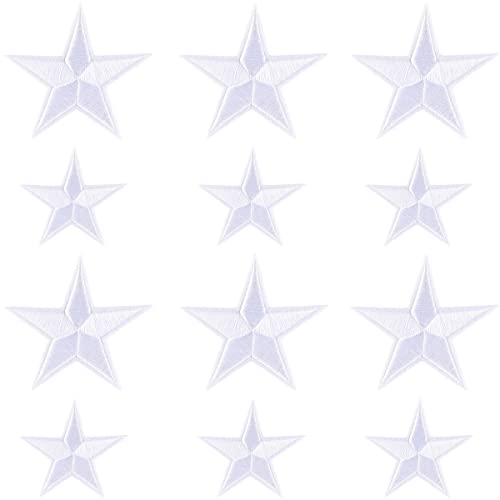 Weenkeey 12 Stück Stern Gestickte Aufnäher Pentagramm Aufnähen Patches Fünfzackiger Stern Aufbügeln Applikationen für Kleid Jeans Jacken Hüte Taschen Schuhe - 2 Größen Weiß Weenkeey 12 Stück Stern Gestickte Aufnäher Pentagramm Aufnähen Patches Fünfzackiger Stern Aufbügeln Applikationen für Kleid Jeans Jacken Hüte Taschen Schuhe - 2 Größen Weiß von Weenkeey
