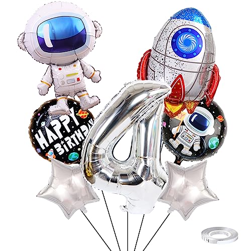 Weenkeey 4. Geburtstag Weltraum Luftballons Riesen Astronaut Rakete Folienballons Silber Zahl 4 Helium Ballon 4. Geburtstag Luftballons Raummann Mylar Balloon für Junge Geburtstag Party Weenkeey 4. Geburtstag Weltraum Luftballons Riesen Astronaut Rakete Folienballons Silber Zahl 4 Helium Ballon 4. Geburtstag Luftballons Raummann Mylar Balloon für Junge Geburtstag Party von Weenkeey