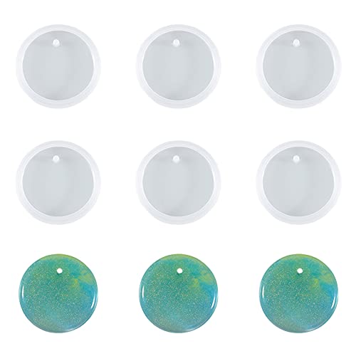 Weenkeey 6 Stück Runde Schlüsselanhänger Silikonform Kreis Epoxidharz Formen Runde Form Gießformen Schmuck Gussform für DIY Handwerk Anhänger Halskette Stil 2 Weenkeey 6 Stück Runde Schlüsselanhänger Silikonform Kreis Epoxidharz Formen Runde Form Gießformen Schmuck Gussform für DIY Handwerk Anhänger Halskette Stil 2 von Weenkeey