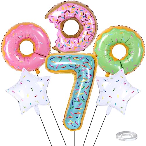 Weenkeey 7 Jahre Donut Geburtstag Dekor Große Donut Folienballon 7. Geburtstag Krapfen Luftballon Zahl 7 Luftballon für Junge Mädchen Geburtstag Party Weenkeey 7 Jahre Donut Geburtstag Dekor Große Donut Folienballon 7. Geburtstag Krapfen Luftballon Zahl 7 Luftballon für Junge Mädchen Geburtstag Party von Weenkeey