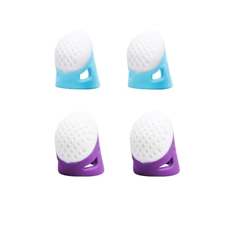 Weenwill Fingerhüte,4 PCS ErgonomieNähfingerhüte aus Silikon 2 Fingerhut Große + 2 Fingerschutz Stricken Kleine zum Handnähen Daumenschutz,Fingerkuppenpolster,Schutz für Nähen,Handarbeiten,Quilten Weenwill Fingerhüte,4 PCS ErgonomieNähfingerhüte aus Silikon 2 Fingerhut Große + 2 Fingerschutz Stricken Kleine zum Handnähen Daumenschutz,Fingerkuppenpolster,Schutz für Nähen,Handarbeiten,Quilten von Weenwill