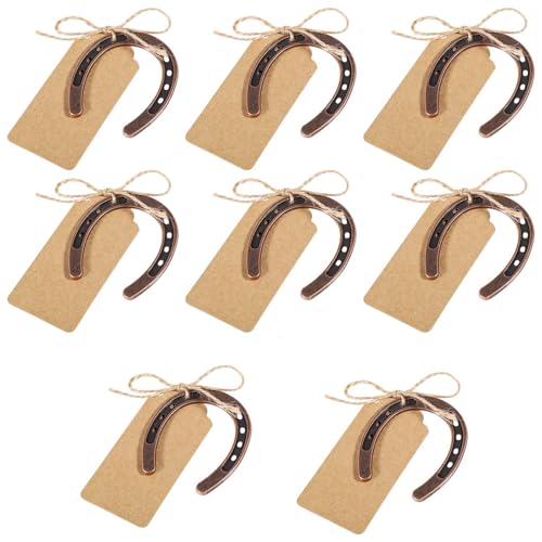Weenwill Hufeisen Deko Set,8 PCS Hufeisen Glücksbringer mit Kraftpapieranhänger und Schnur,Glücksbringer-Hufeisen als Hochzeitsgeschenk für Vintage-Hochzeitsdekorationen,Dankeskarten Weenwill Hufeisen Deko Set,8 PCS Hufeisen Glücksbringer mit Kraftpapieranhänger und Schnur,Glücksbringer-Hufeisen als Hochzeitsgeschenk für Vintage-Hochzeitsdekorationen,Dankeskarten von Weenwill