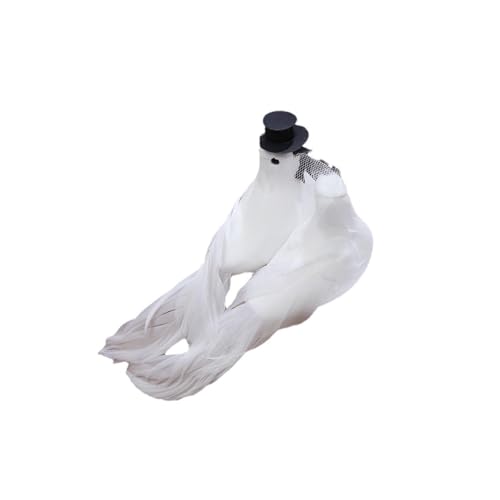 Weenwill Weiße Tauben Modell,1 Paar Vogel skulptur Ornamente Spielzeug Vögel Tauben Hochzeitsdekoration Outdoor dekor Schaumstoff Decoraciones für Klein Hochzeitsdeko Künstliche Figuren von Weenwill