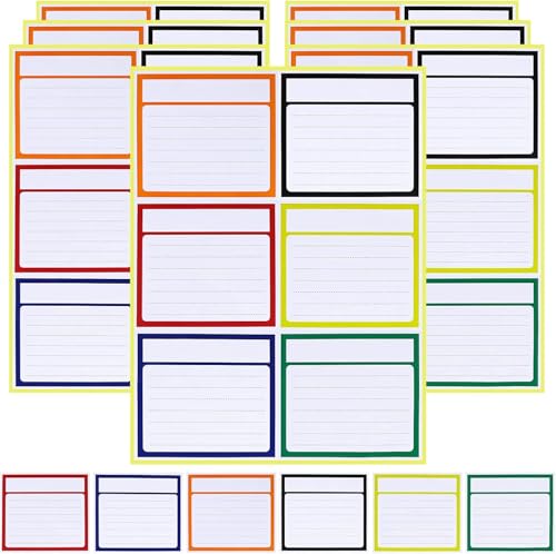 108 Stück Umzugsetiketten 9,5 x 10,5 cm, Umzugsaufkleber Etiketten Selbstklebend Bunt Universal Klebeetiketten Adressetiketten für Büro Küche und Marmelade von Wefaly