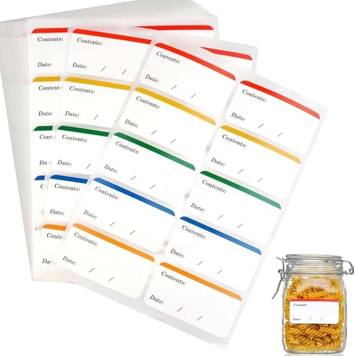 300 Stück Gefrieretiketten Ablösbar, 6x3cm Selbstklebend Etiketten Gefriergut, Gefrieretiketten zum Beschriften, Bunt Lebensmitteldatum Etiketten von Wefaly