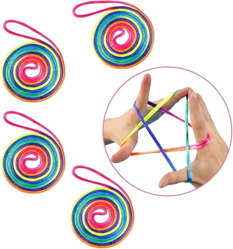 4 Stück Fingertwist Fadenspiel Fingerspiel, Finger Twist Spiel, Rainbow Rope, Flexibles Fadenspiele für Kinder, Fadenspiel ab 8 Jahre für Kindergeburtstag, Advent, Weihnachten Schultüte Geschenk 4 Stück Fingertwist Fadenspiel Fingerspiel, Finger Twist Spiel, Rainbow Rope, Flexibles Fadenspiele für Kinder, Fadenspiel ab 8 Jahre für Kindergeburtstag, Advent, Weihnachten Schultüte Geschenk von Wefaly