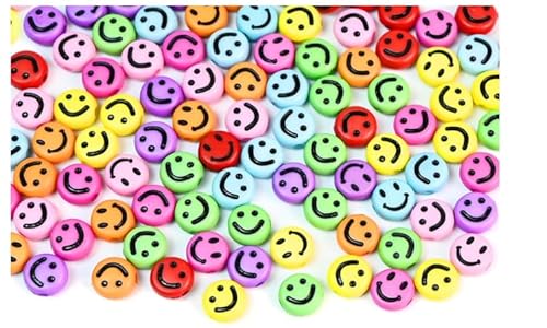 400 Stück Smiley Perlen, Smiley Gesichtsperlen Bunte Perlen Beads Bastelperlen zum Auffädeln und Kristalllinie 400 Stück Smiley Perlen, Smiley Gesichtsperlen Bunte Perlen Beads Bastelperlen zum Auffädeln und Kristalllinie von Wefaly