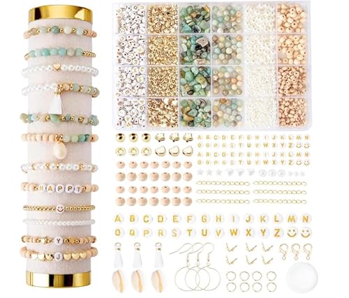 Armbänder Edelstein Perlen Perlen Set Zum Auffädeln Kit Perlenset Beads für DIY armbänder selber machen Schmuck Halskette Ohrringe Kette für Kinder Erwachsene Armbänder Edelstein Perlen Perlen Set Zum Auffädeln Kit Perlenset Beads für DIY armbänder selber machen Schmuck Halskette Ohrringe Kette für Kinder Erwachsene von Wefaly