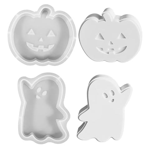 Silikonformen Gießformen Kürbis Kerzenformen zum Gießen, Halloween Silikonform Kürbis Gips Zum Gießen,Gießformen Silikon Gießform Kürbis Giessformen Silikon für Halloween Deko (2 Stück) von Wefaly