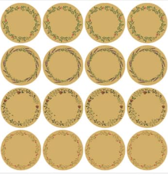 Wefaly 480 Stück Marmeladen Etiketten Selbstklebend, Ø38 mm Universal-Aufkleber, Kraftpapier Aufkleber, Marmeladenglas, Einmachen, Gewürzetiketten, Rund, Ablösbar, Homemade, Abdichtung Aufkleber von Wefaly