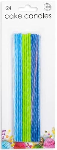Wefiesta tortenkerzen 0,3 x 16,5 cm Wachs blau/grün 24 Stk von Wefiesta