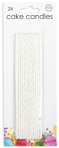 Wefiesta tortenkerzen 0,3 x 16,5 cm Wachs weiß 24 Stk von Wefiesta