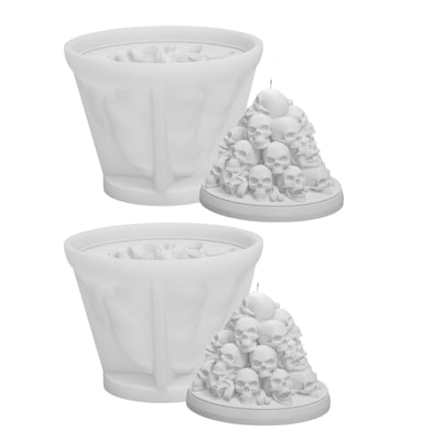 2x/Set Halloween Silikone Schimmel Schädel Kerzenform Oramenthandgefertigte Gussgusse Form Duft Kerzenform Craft Supply 2x/Set Halloween Silikone Schimmel Schädel Kerzenform Oramenthandgefertigte Gussgusse Form Duft Kerzenform Craft Supply von Wegiwuca