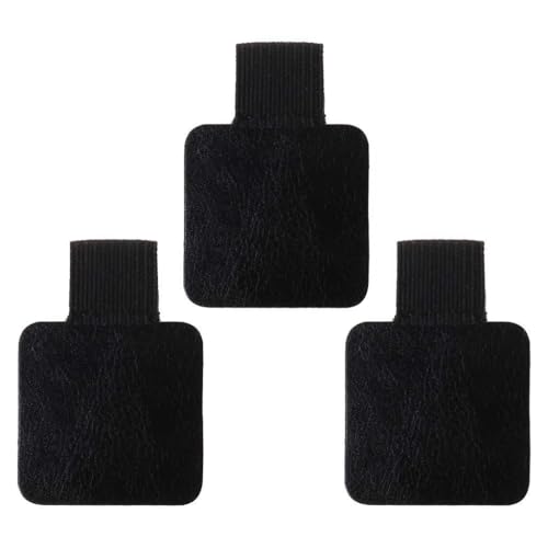 3 quadratische selbstklebende Leder-Stift-Clips, elastische Schlaufe für Notizbücher, gekneteter Radiergummi, duftend von Wegiwuca