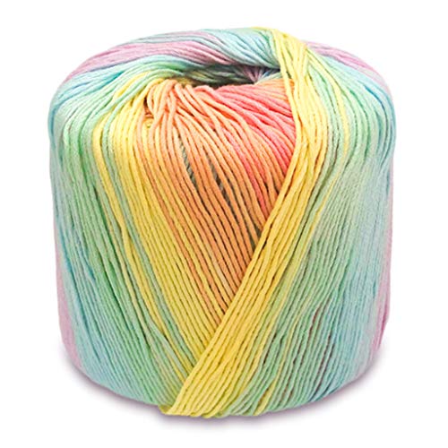 40 g, 8 Stränge, Regenbogenfarben, buntes Baumwoll-Spitzengarn, Handstrickgarn, Häkelgarn, Baumwollgarn zum Stricken von Schals 40 g, 8 Stränge, Regenbogenfarben, buntes Baumwoll-Spitzengarn, Handstrickgarn, Häkelgarn, Baumwollgarn zum Stricken von Schals von Wegiwuca