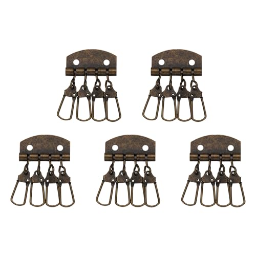 5 Stück Schlüsselringe Halter Schlüsselanhänger Organizer Schlüsselreihe Schlüsselanhänger Organizer Multifunktionale Schlüsselhalter mit 4/6 Haken von Wegiwuca