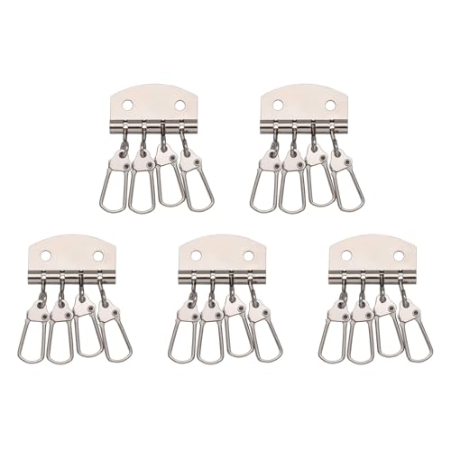 5 Stück Schlüsselringe Halter Schlüsselanhänger Organizer Schlüsselreihe Schlüsselanhänger Organizer Multifunktionale Schlüsselhalter mit 4/6 Haken von Wegiwuca