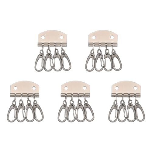 5 Stück Schlüsselringe Halter Schlüsselanhänger Organizer Schlüsselreihe Schlüsselanhänger Organizer Multifunktionale Schlüsselhalter mit 4/6 Haken von Wegiwuca