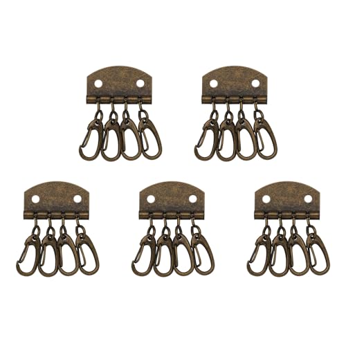 5 Stück Schlüsselringe Halter Schlüsselanhänger Organizer Schlüsselreihe Schlüsselanhänger Organizer Multifunktionale Schlüsselhalter mit 4/6 Haken von Wegiwuca