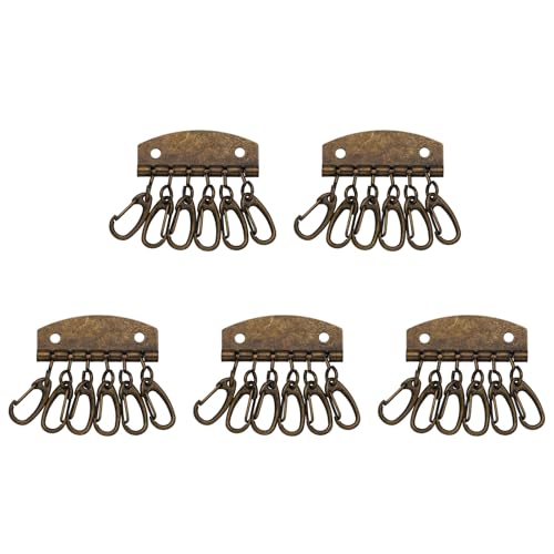 5 Stück Schlüsselringe Halter Schlüsselanhänger Organizer Schlüsselreihe Schlüsselanhänger Organizer Multifunktionale Schlüsselhalter mit 4/6 Haken von Wegiwuca