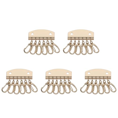 5 Stück Schlüsselringe Halter Schlüsselanhänger Organizer Schlüsselreihe Schlüsselanhänger Organizer Multifunktionale Schlüsselhalter mit 4/6 Haken von Wegiwuca