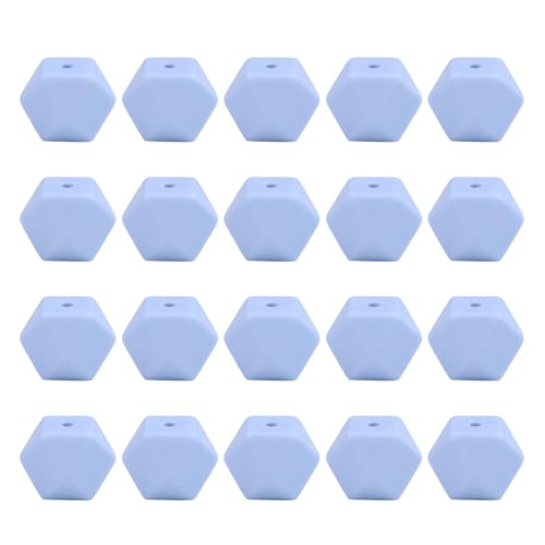 Geometrische Bastelperlen, achteckig, Kunstharz, 14 mm, Abstandshalter für handgefertigte Schmuckherstellung, Heimdekoration, 20 Stück von Wegiwuca