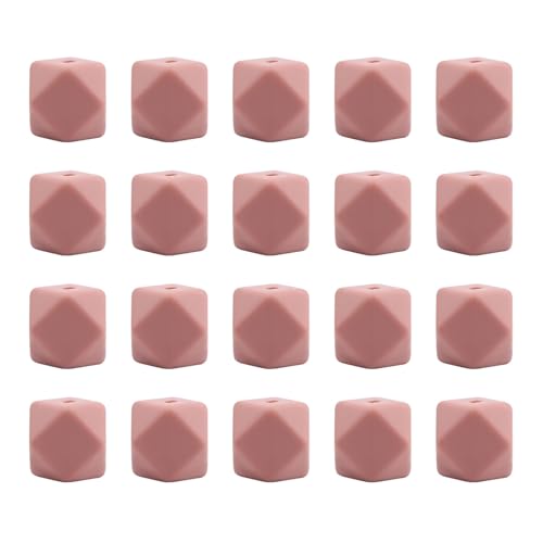 Geometrische Bastelperlen, achteckig, Kunstharz, 14 mm, Abstandshalter für handgefertigte Schmuckherstellung, Heimdekoration, 20 Stück von Wegiwuca