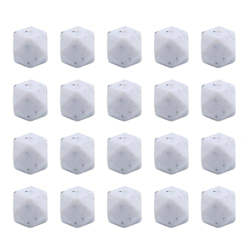 Geometrische Bastelperlen, achteckig, Kunstharz, 14 mm, Abstandshalter für handgefertigte Schmuckherstellung, Heimdekoration, 20 Stück von Wegiwuca