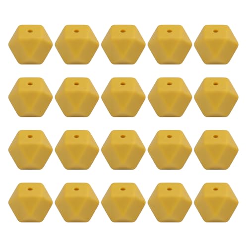 Geometrische Bastelperlen, achteckig, Kunstharz, 14 mm, Abstandshalter für handgefertigte Schmuckherstellung, Heimdekoration, 20 Stück von Wegiwuca