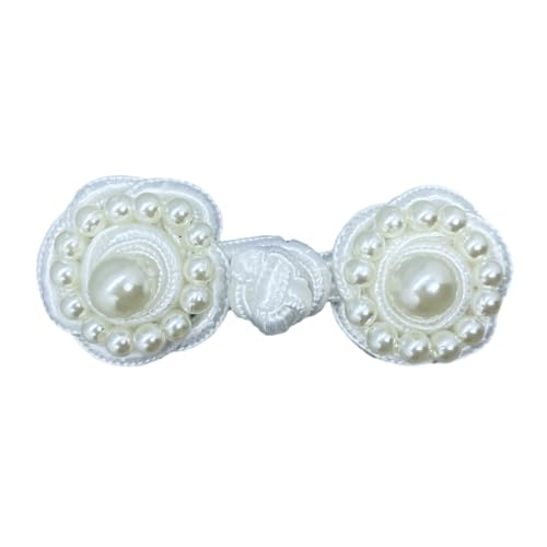 Handgefertigte Rosen-Knöpfe mit Kristall/Perlen, Cheongsam-Knöpfe, exquisite Handwerkskunst für Mode-Enthusiasten jeden Alters von Wegiwuca