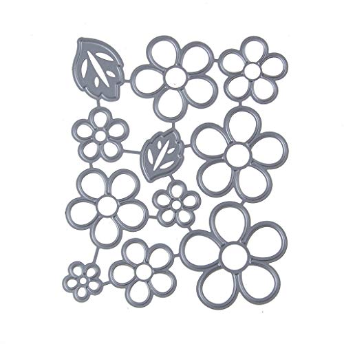 Metall-Stanzschablone mit fünf Blättern und Blumen, Schablone für Scrapbooking, Album, Stempel, Papier, Karten, Prägung, Dekoration, Basteln, Stanzformen für Kartenherstellung von Wegiwuca
