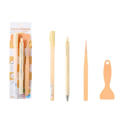 Professionelles Bastelwerkzeug mit Klebstoff-Applikator, Keramikspitzenschneider, Spatel und Pinzette, Scrapbooking, Bastelwerkzeug für Scrapbooking, 4 Stück von Wegiwuca