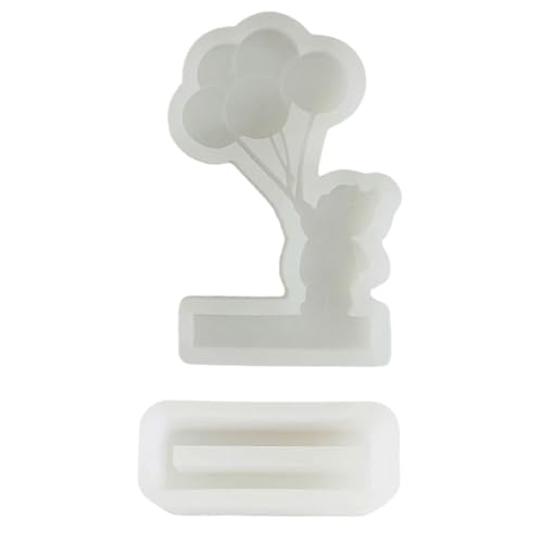 Silikonform mit Ballonbär-Motiv, Kerzenhalter, Teelichthalter, Harz, Epoxidharz, Basteln, Formen Silikonform mit Ballonbär-Motiv, Kerzenhalter, Teelichthalter, Harz, Epoxidharz, Basteln, Formen von Wegiwuca