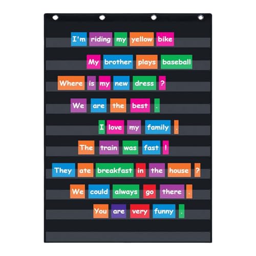 Taschendiagramme zum Aufhängen an der Wand, Standard-Taschendiagramme, 10 transparente Taschen, Worttabelle für Klassenzimmer, Zuhause, Büro, Standard-Taschendiagramme, Wandaufhängung Taschendiagramme zum Aufhängen an der Wand, Standard-Taschendiagramme, 10 transparente Taschen, Worttabelle für Klassenzimmer, Zuhause, Büro, Standard-Taschendiagramme, Wandaufhängung von Wegiwuca
