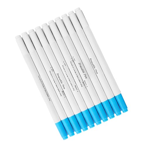 Wegiwuca 10 Stück waschbare Stoffmarkierstifte, löschbarer Stift, wasserlöslicher Stift, Stoffmarkierungsstift, Nähzubehör zum Quilten von Wegiwuca