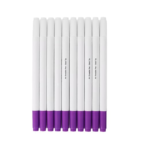 Wegiwuca 10 Stück waschbare Stoffmarkierstifte, löschbarer Stift, wasserlöslicher Stift, Stoffmarkierungsstift, Nähzubehör zum Quilten von Wegiwuca
