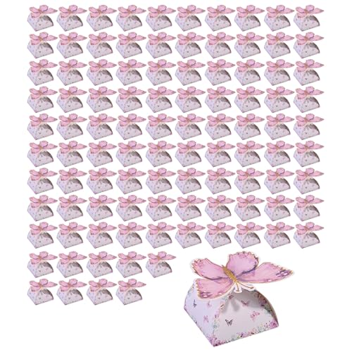Wegiwuca 100 Stück Schmetterlings-Geschenkverpackungsbehälter, stilvolle Schmetterlings-Themen-Partyzubehör, Süßigkeiten-Aufbewahrungsboxen für Veranstaltungen Wegiwuca 100 Stück Schmetterlings-Geschenkverpackungsbehälter, stilvolle Schmetterlings-Themen-Partyzubehör, Süßigkeiten-Aufbewahrungsboxen für Veranstaltungen von Wegiwuca