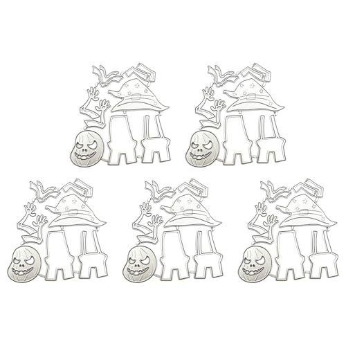 Wegiwuca 5 Stück Halloween Stanzformen Gespenster Stanzformen Prägeschablonen Metall Vorlage Formen für Scrapbooking Dekorationen Wegiwuca 5 Stück Halloween Stanzformen Gespenster Stanzformen Prägeschablonen Metall Vorlage Formen für Scrapbooking Dekorationen von Wegiwuca