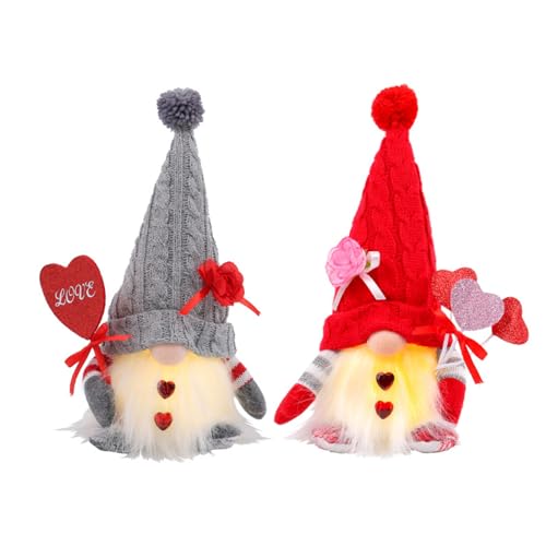 Wegiwuca Leuchtende Zwergenpuppe zum Valentinstag, hervorragende Handwerkskunst, ideal zum Verschenken, schönes Partyzubehör von Wegiwuca