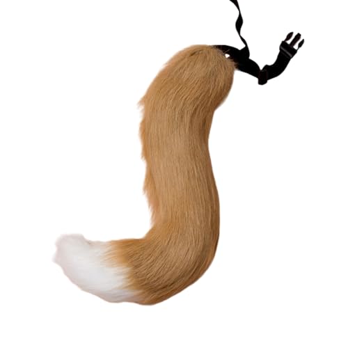 Wegiwuca Realistischer Füchsschwanz für Mode-Enthusiasten, Accessoire mit Tiermotiven, eleganter Füchsschwanz für stilvolle Kleidung Wegiwuca Realistischer Füchsschwanz für Mode-Enthusiasten, Accessoire mit Tiermotiven, eleganter Füchsschwanz für stilvolle Kleidung von Wegiwuca